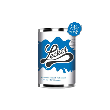 Evaporated Milk 7.5% Lecker 410gr