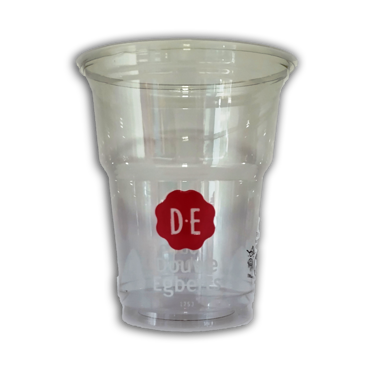 Plastic Transparent Cup Douwe Egberts 50pcs