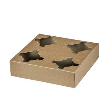 Craft Paper Cup Holder 4 Cavities 50pcs